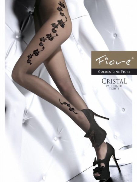 Pantys met bloemenpatroon Cristal van Fiore, 20 DEN