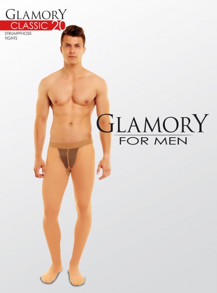 Doorzichtige grote maten mannenpanty Classic 20 van Glamory