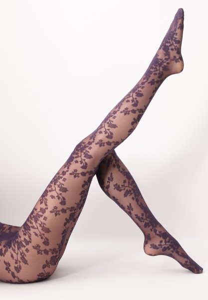 Tulle panty met een elegant, gebloemd kantpatroon van Oroblu