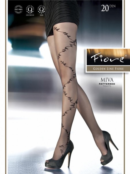 Exclusieve pantys met bloemenpatroon Miva van Fiore, 20 DEN