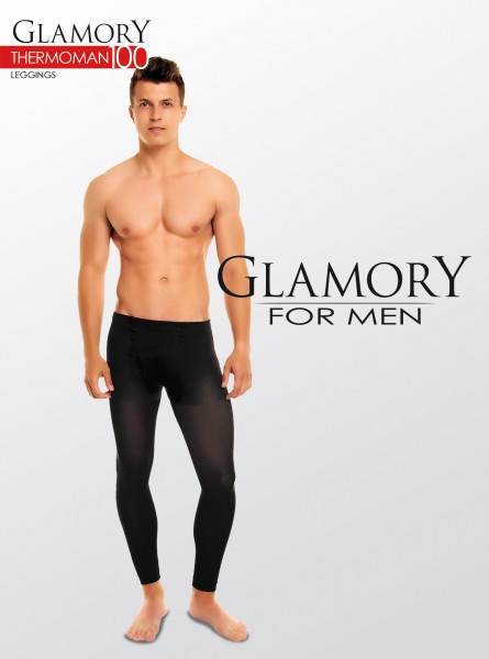 Ondoorzichtige grote maten mannenlegging Thermoman 100 van Glamory
