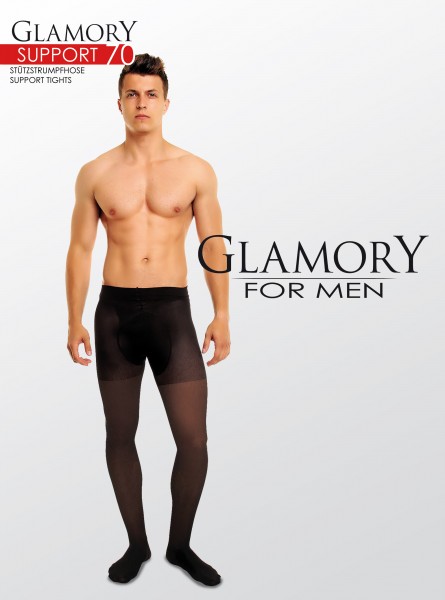 Ondoorzichtige grote maten mannenpanty Support 70 van Glamory