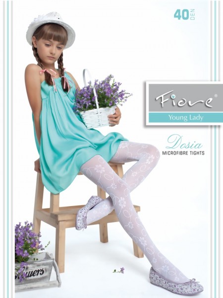 Elegante kinderpantys met bloemenpatroon Dosia van Fiore