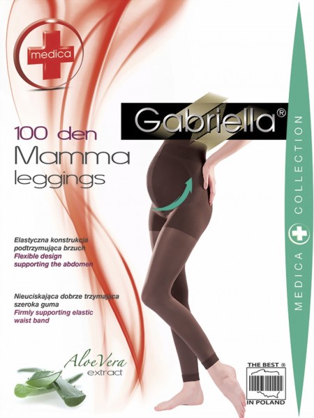 Gladde ondoorzichtige zwangerschapslegging Mamma 100 DEN van Gabriella