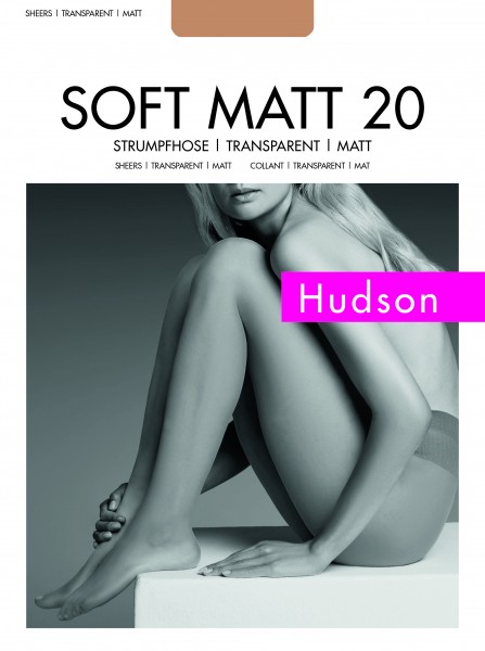 Fijne, matte panty, doorlopend transparant, Soft Matt 20 van Hudson
