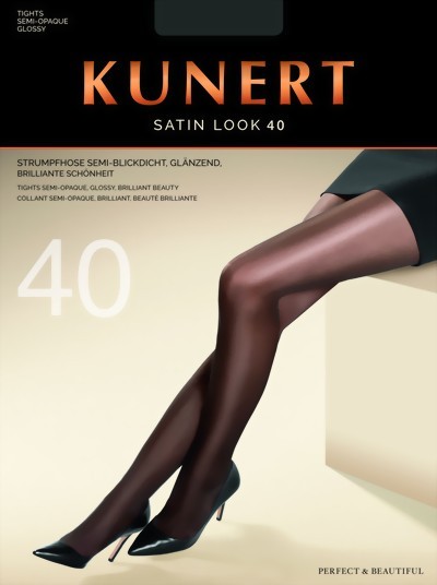 Glanzende semi-ondoorzichtige pantys Satin Look 40 van KUNERT