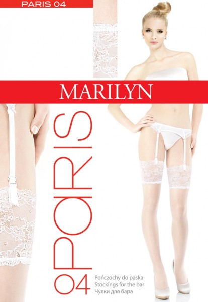 Gladde jarretelkousen met kanten boord Paris van Marilyn