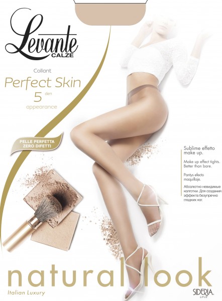 Gladde ultra-transparante panty met Sideria-garen Perfect Skin van Levante, 5 DEN