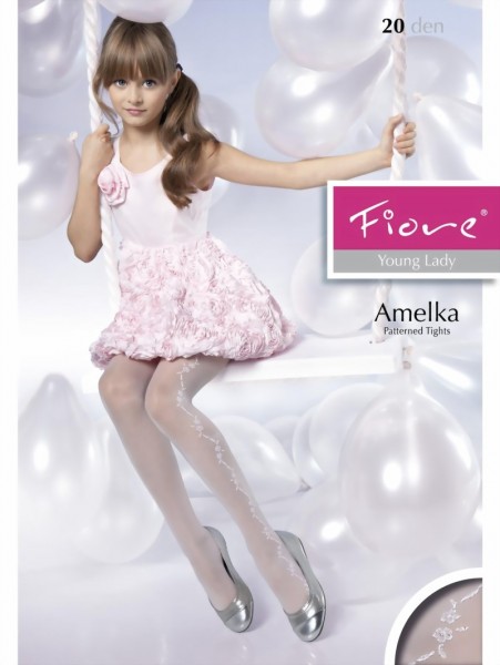Elegante kinderpantys met bloemenpatroon Amelka van Fiore