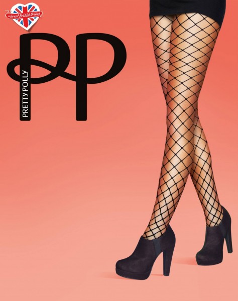 Zachte netpanty met een zeer groot netpatroon Jumbo Net van Pretty Polly