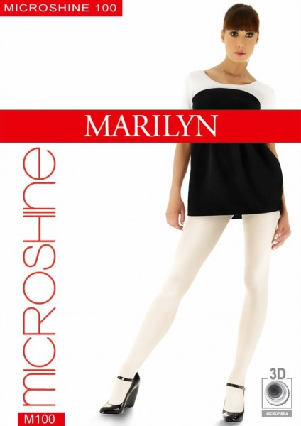 Glanzende ondoorzichtige pantys Microshine van Marilyn, 100 DEN