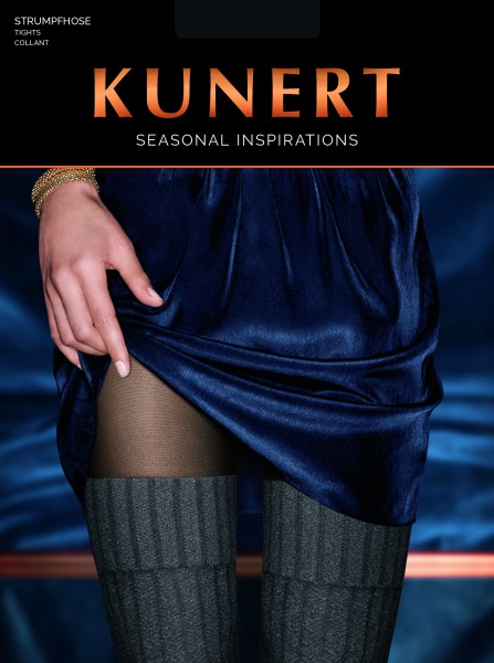 Trendy panty met overknee-motief en kabelpatroon Melange Fairytale van KUNERT