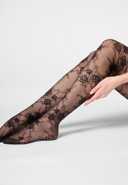 Fijne panty met een elegant, gebloemd kantpatroon van Oroblu
