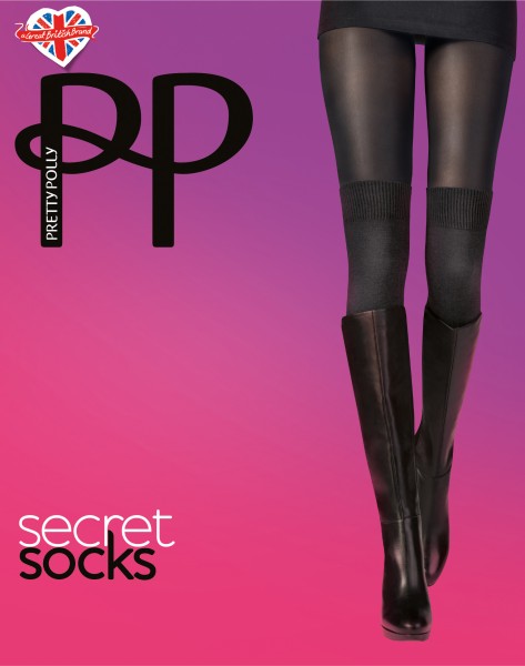 2 in 1 - Opaque panty met over de knie sokken Secret Socks van Pretty Polly