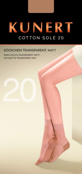 Pantysokjes met katoenen zool Cotton Sole 20 van Kunert