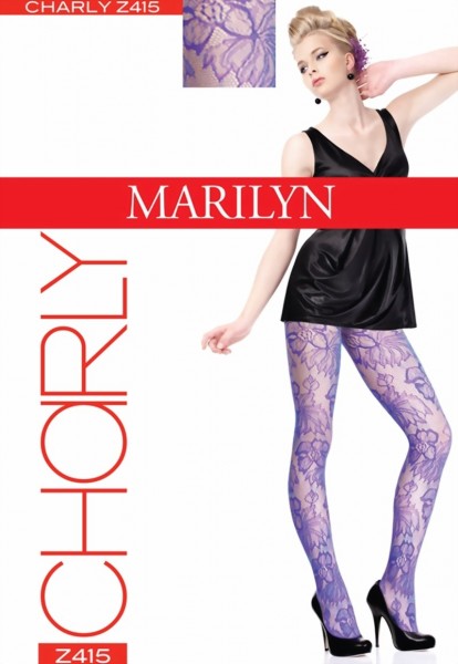 Netpanty met bloemenpatroon Charly van Marilyn, 20 DEN