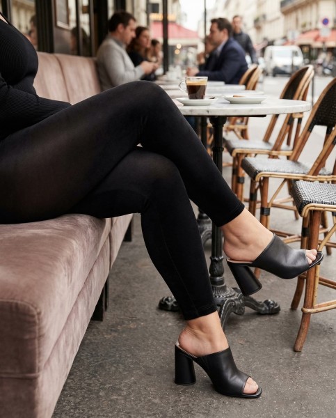 Ondoorzichtige grote maten leggings Velvet 80 van Glamory
