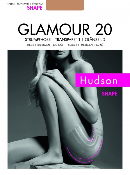 Fijne, figuurvormende glanzende panty Glamour 20 Shape van Hudson