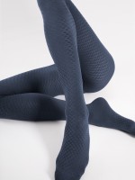Opaque panty met ruitmotief in netoptiek van Fiore