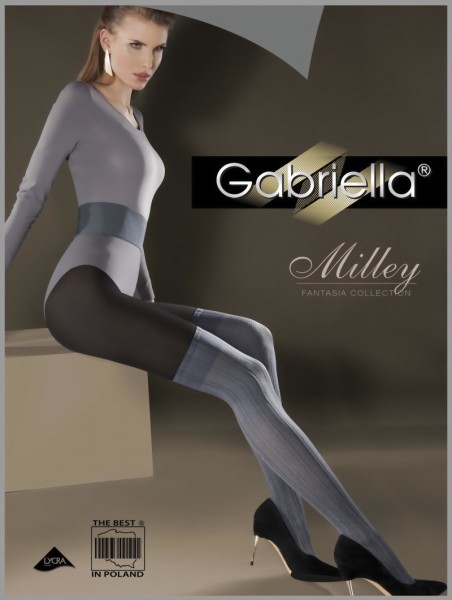 Trendy overknee panty met streepjespatroon Milley van Gabriella