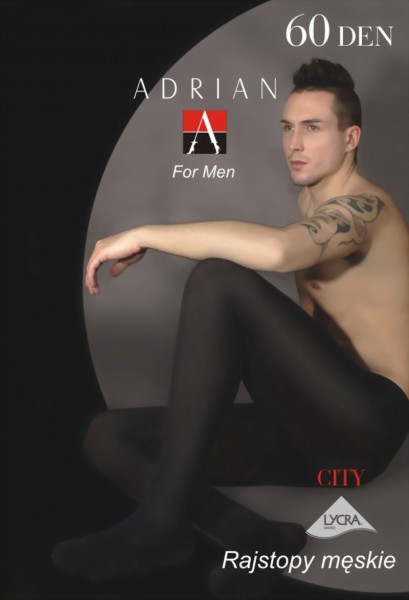 Ondoorzichtige mannenpanty City van Adrian, 60 DEN