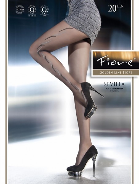 Exclusieve pantys met patroon Sevilla van Fiore, 20 DEN