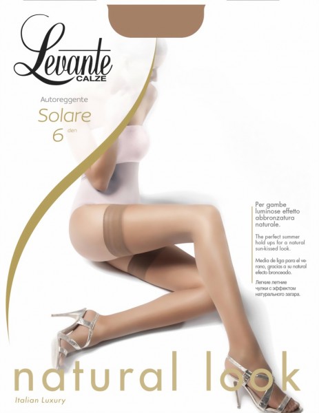 Gladde ultra-transparante stay ups Solare 6 DEN van Levante