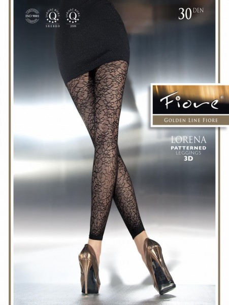 Elegante leggings met patroon Lorena van Fiore, 30 DEN