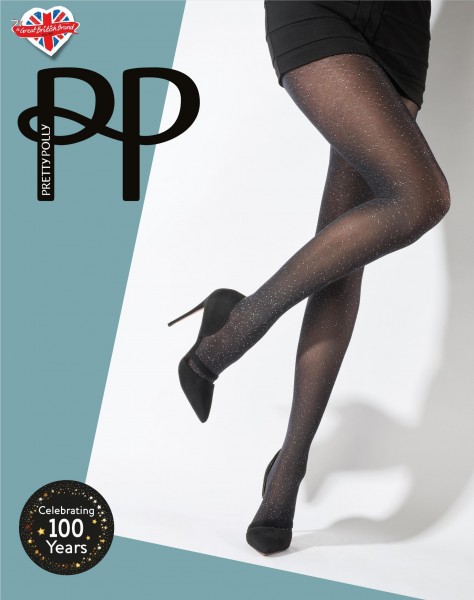 Opaque, zachte panty met glinsterende zilveren stippenprint Scatter Print van Pretty Polly