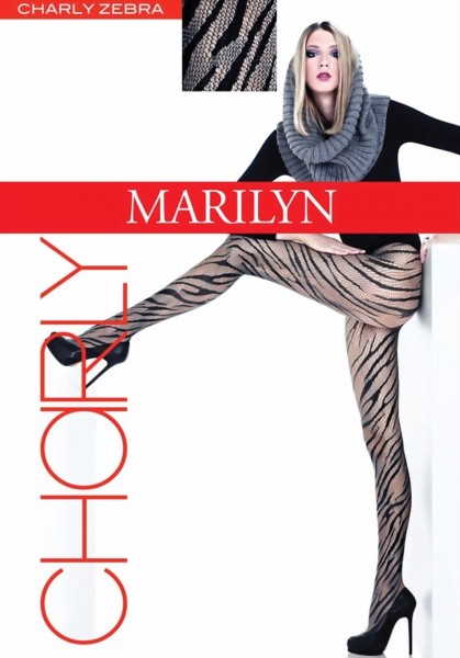 Netpanty met zebrapatroon Zebra van Marilyn, 40 DEN