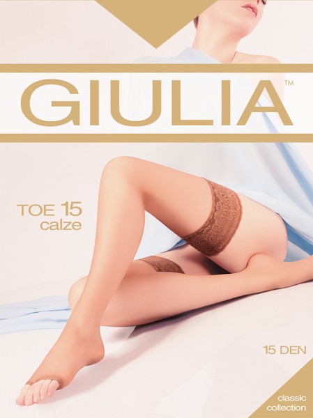Giulia Toe 15 - Fijne open teen stay ups met kanten boord