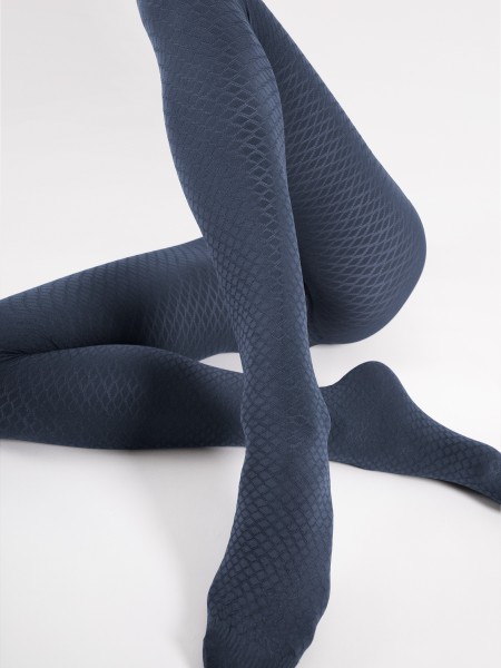 Opaque panty met ruitmotief in netoptiek van Fiore