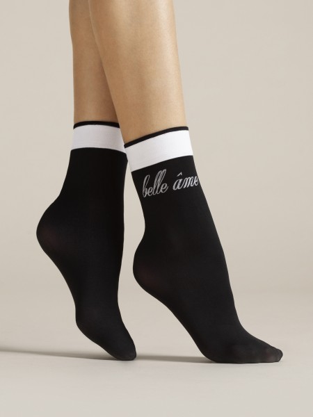 Opaque, zwart-witte pantysokjes Belle Ame van Fiore, 40 DEN
