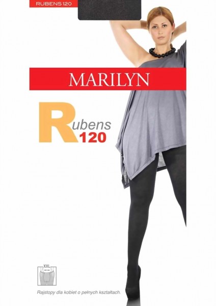 Grote maten panty met katoen Rubens van Marilyn, 120 DEN 