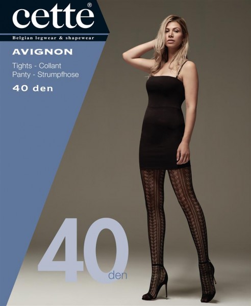 Cette Size Plus Collection Avignon - Zachte panty met ajour motief en katoen
