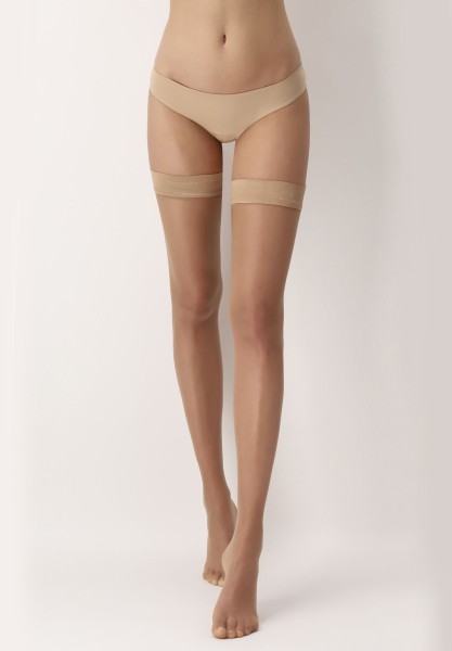 Zeer fijne zelfophoudende kousen in elegante, matte look met effen boord 8 denier van Oroblu