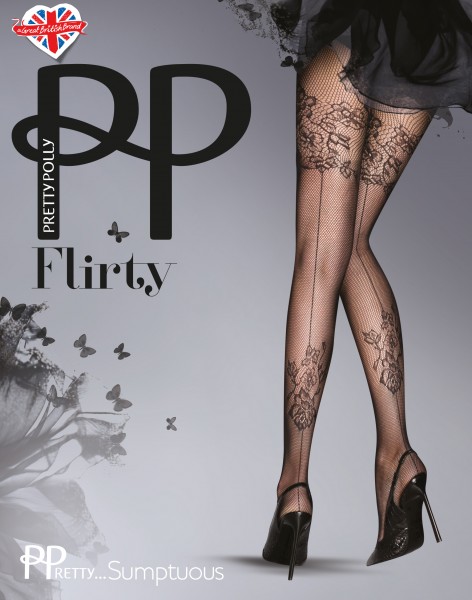 Netpanty met bloemenpatroon en achternaad PPretty ... Sumptuous van Pretty Polly