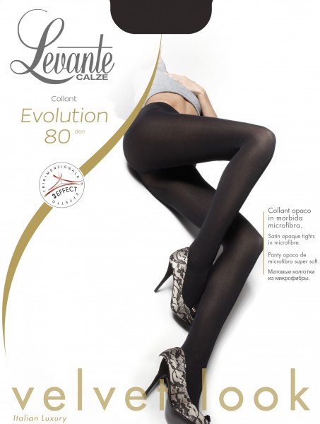 Gladde opaque panty van microvezel Evolution 80 van Levante