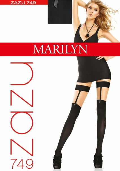 Over de knie sokken Zazu van Marilyn, zwart, one size