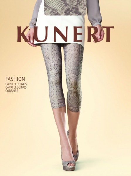 Trendy capri-leggings met slangenhuid patroon Snake van KUNERT