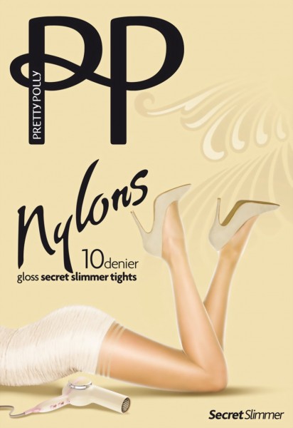 Glanzende licht figuurvormende zomerpanty Nylons 10 DEN Secret Slimmer van Pretty Polly